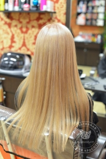 Наращивание волос блондинка