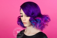 Фиолетовые волосы и цветное мелирование. Коллекция KAWAICAT